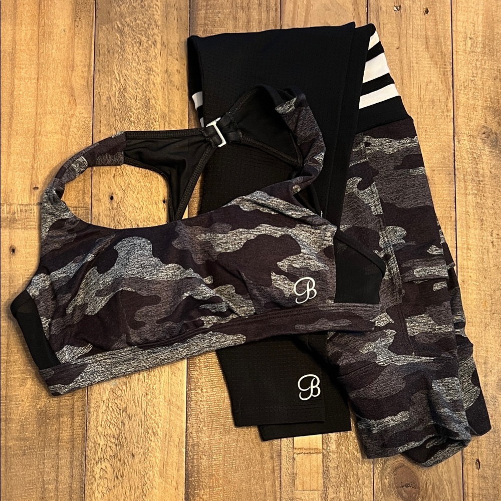 Bombshell Sportswear Camo and Black Leggings